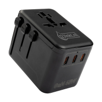 123inkt Reseadapter 45W med 1 USB A + 3 USB-C  390044