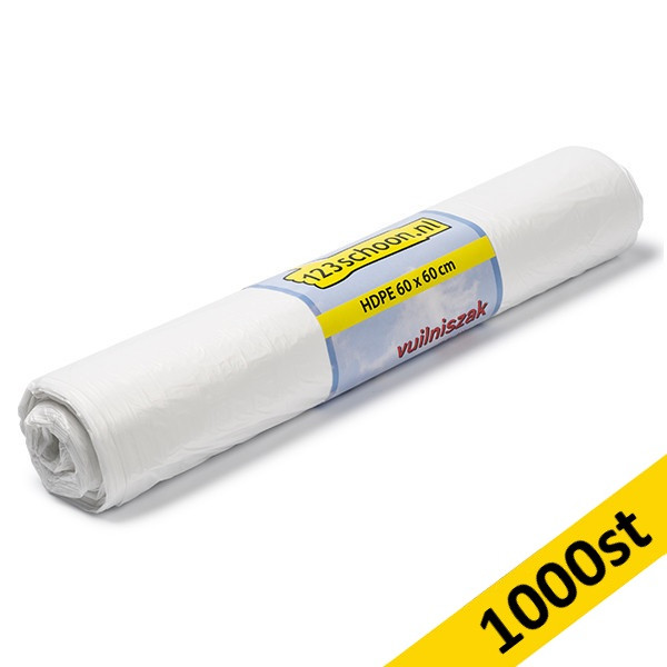 Soppåse 35L | med dragsko | vit | 1.000st⭐ SDR06058 - 1