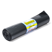 123inkt Sopsäck 60L | med dragsko | svart | 20st⭐ 286020C SDR06059