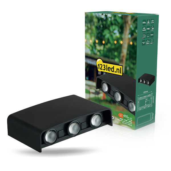 Vägglampa | Amarillo Up & Down | 2000-4000K | IP65 | 5W | svart LDR08873 - 1