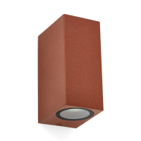 Vägglampa 2xGU10 | San Fransisco Up & Down | IP44 | rostfärgad LDR08843