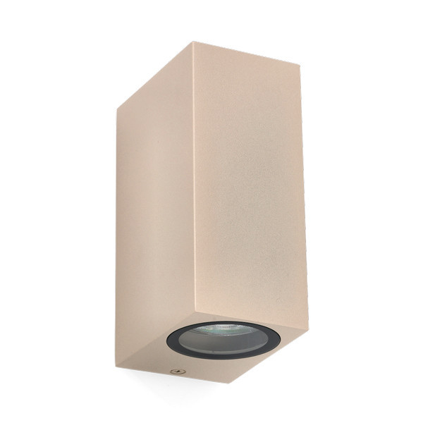 Vägglampa 2xGU10 | San Fransisco Up & Down | IP44 | sandfärgad LDR08844 - 1