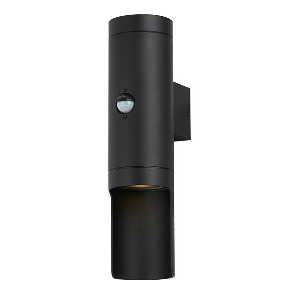 Vägglampa GU10 med rörelsesensor | New Orleans | IP44 | svart LDR08861 - 1