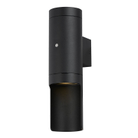 Vägglampa GU10 med skymningssensor | New Orleans | IP44 | svart LDR08860