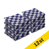 Kökshandduk 65x65cm blårutig | 12st SDR07343 - 1