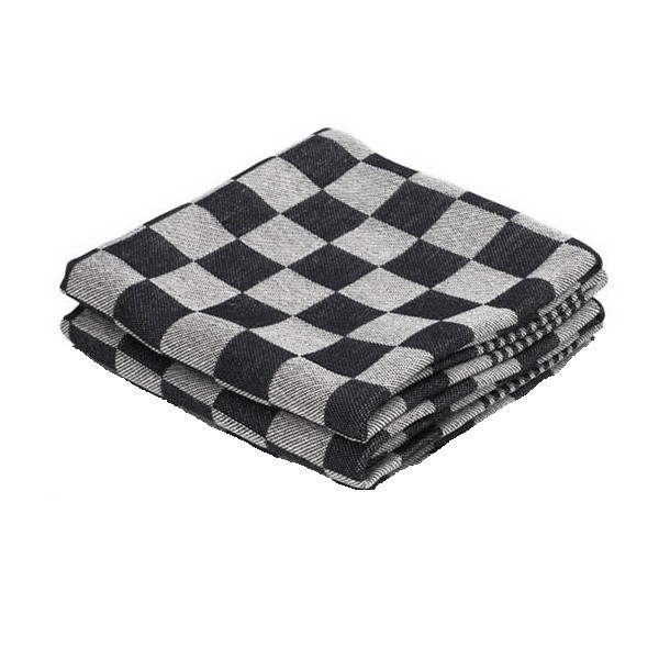 Kökshandduk 65x65cm svartrutig | 2st SDR06463 - 1