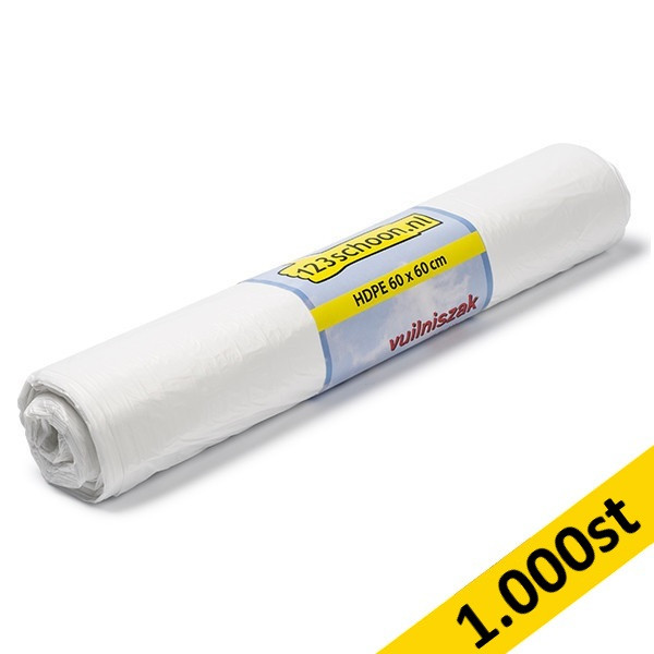 Soppåse 35L | med dragsko | vit | 1.000st SDR06058 - 1