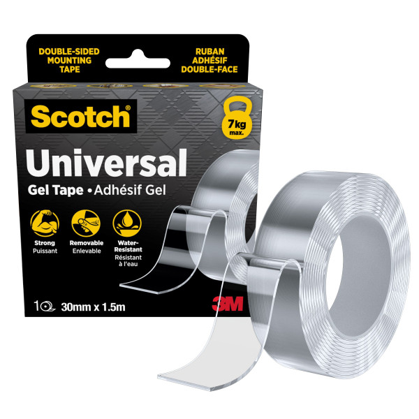 > Nanotejp dubbelhäftande 30mm x 1,5m | transparent | 3M Scotch SE001472 - 2