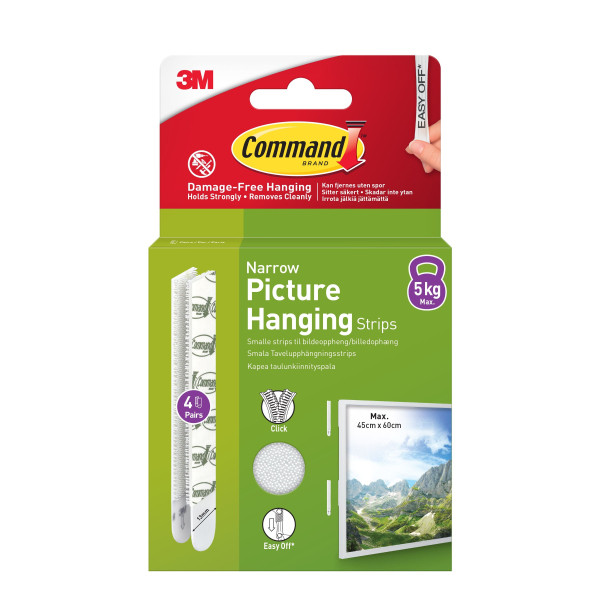> Powerstrips Picture Hanging | 3M Command | vit | 5kg | 4st SE001428 - 1