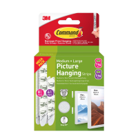 > Powerstrips Picture Hanging set | 3M Command | vit | 5-7kg | 4+8st SE001429