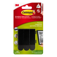 3M Command Självhäftande fotoramsremsor medium svarta | 4st 17201BLK 214502