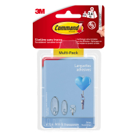 3M Command Självhäftande remsor blandade stl transparenta | 16st 17200CLR 214558