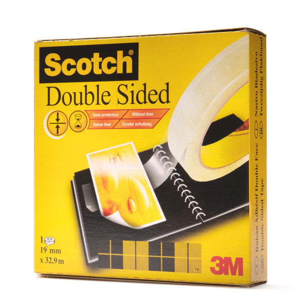 3M Dubbelhäftande tejp | 19mm x 33m | 3M Scotch 665 6651933 201434 - 1