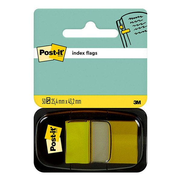 3M Indexflik 25,4mm x 43,2mm | 3M Post-it | gul | 50st 680YEL 201483 - 1