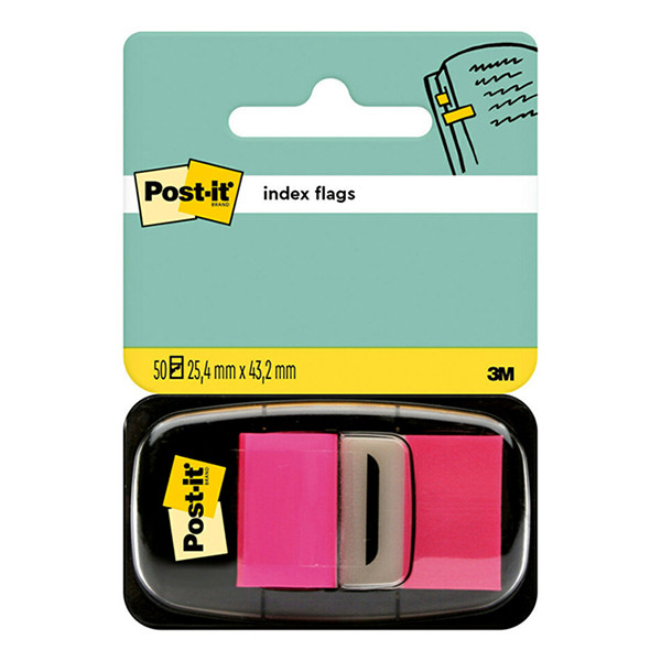 3M Indexflik 25,4mm x 43,2mm | 3M Post-it | rosa | 50st 680-21 201487 - 1