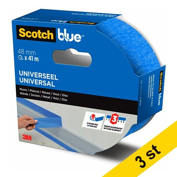 Maskeringstejp för flera ytor 48mm x 41m | 3M ScotchBlue | 3st 280062 - 1