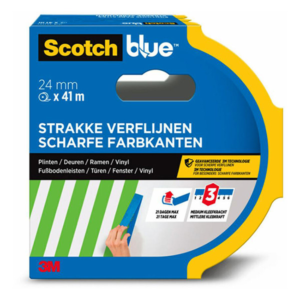 Maskeringstejp för raka linjer 24mm x 41m | 3M ScotchBlue 280051 - 9