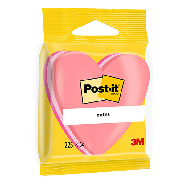 3M Post-it Die-Cut hjärta 70mm x 70mm | 3M | fuchsia/rosa/ljusrosa | 225 ark | 3st 2007H 214581 - 1
