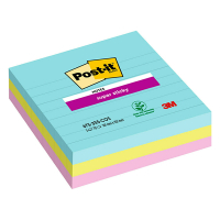 3M Post-it lappar 101mm x 101mm | 3M | supersticky blandade färger | 90 ark | 3st 675SSMI 201066
