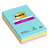 3M Post-it lappar 101mm x 152mm | 3M | supersticky blandade färger | 90 ark | 3st 469SSMI 201062