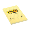 Post-it lappar 102mm x 152mm | 3M | linjerade gul | 100 ark