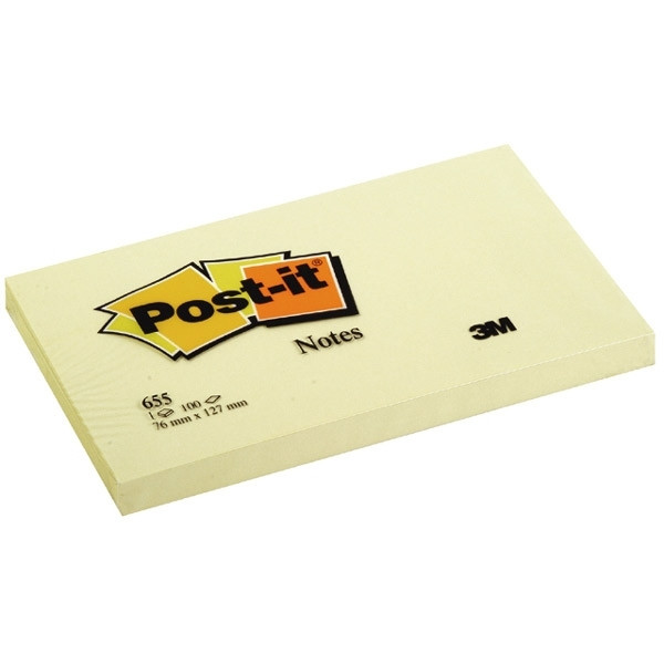 3M Post-it lappar 76mm x 127mm | 3M | gul | 100 ark 655GE 201008 - 1