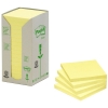 Post-it lappar 76mm x 76mm | 3M | återvunnet papper gul | 100 ark | 16st