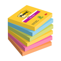 Post-it lappar 76mm x 76mm | 3M | Supersticky Carnival | 90 ark | 6st 214569