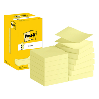 Post-it lappar 76mm x 76mm | 3M Z-notes | gul | 100 ark | 12st 201005