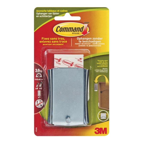 3M Självhäftande bildkrok | 3M Command | vit | 3,6kg 17048 214504 - 1