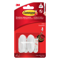3M Självhäftande designkrokar små | 3M Command | vit | 450g | 2st 17082 214559
