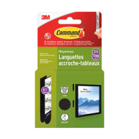 Självhäftande fotoramsremsor medium | 3M Command | svart | 4st 214502