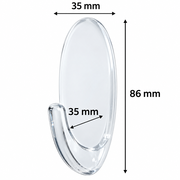 Självhäftande krok | 3M Command | transparent | 1,8kg | 1st SE001437 - 3