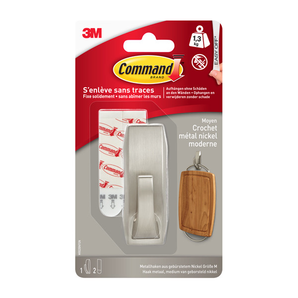 3M Självhäftande krok medium | 3M Command | metall | 1,3kg MR02BNC 214510 - 1