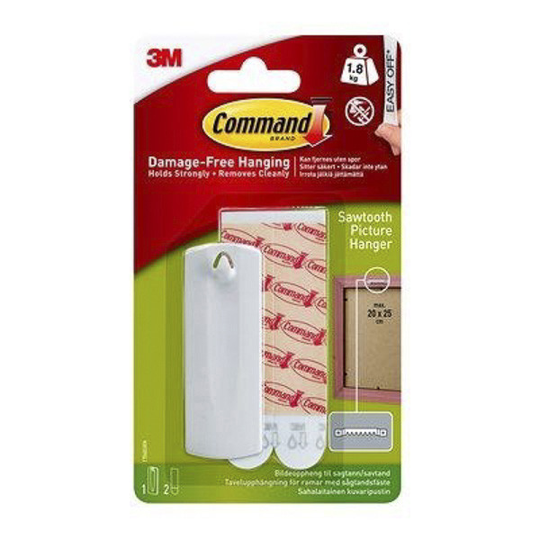 3M Självhäftande krok stor | 3M Command | vit | 1,8kg | 1st 7100109314 214528 - 1