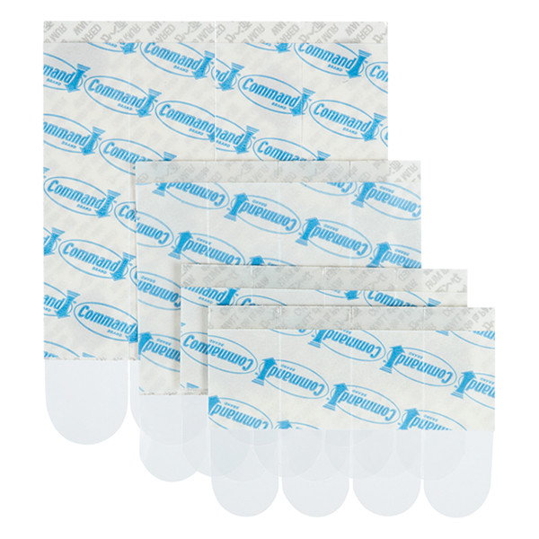 Självhäftande remsor blandade stl | 3M Command | transparent | 16st 214558 - 3