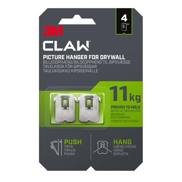 Tavelkrok för gipsvägg | 3M Claw | 11kg | 4st SE001431 - 1