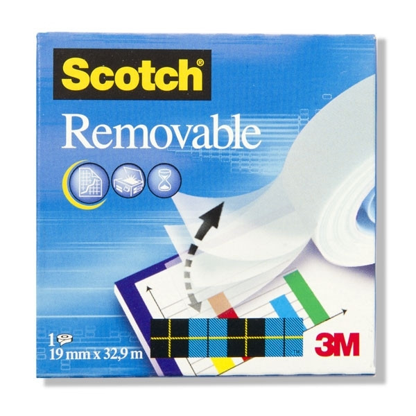 3M Tejp 19mm x 33m | 3M Scotch | avtagbar 8111933 201260 - 1