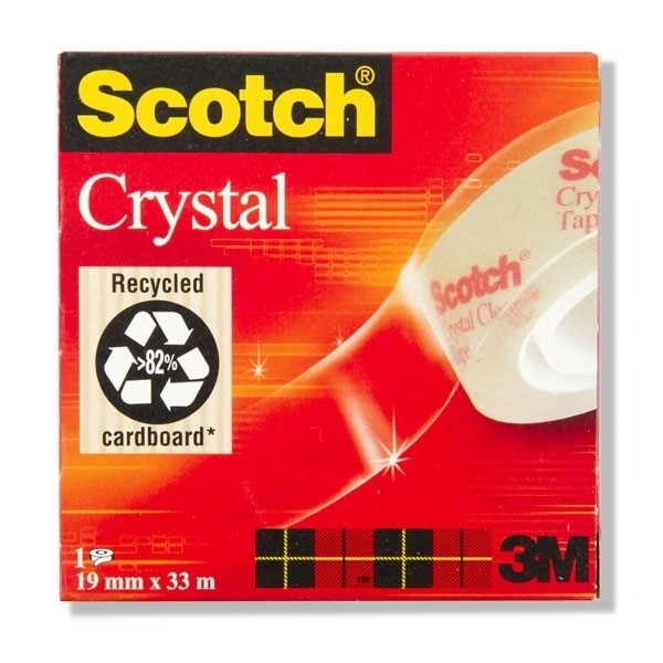 3M Tejp 19mm x 33m | 3M Scotch Crystal Clear 6001933 201262 - 1