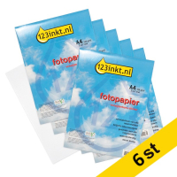 A4 123ink fotopapper etiketter | självhäftande med textilklister | vit | 5 ark | 6st  300344