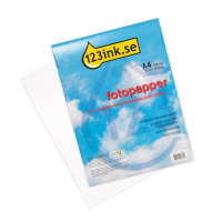 A4 123ink fotopapper etiketter | självhäftande vattentäta | semi-transparent | 10 ark  300224