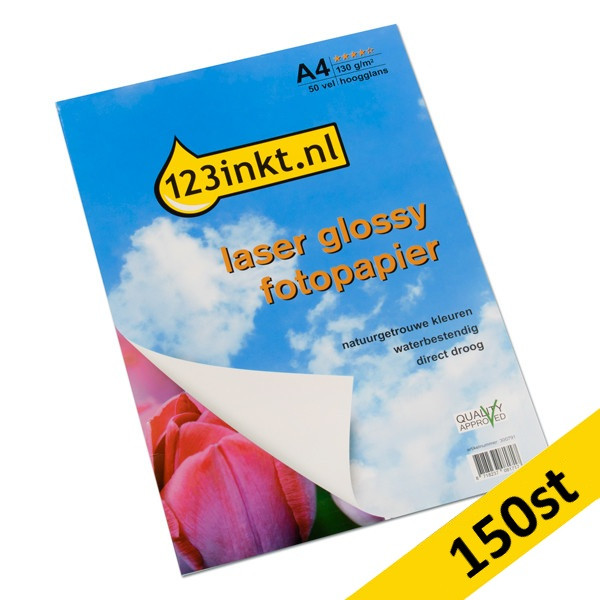 A4 130g 123ink fotopapper FSC® | Glossy | 150 ark 301126 - 1