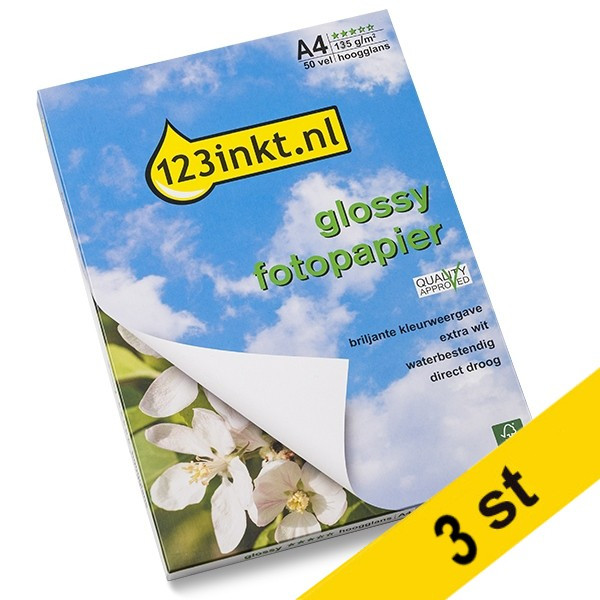 A4 135g 123ink fotopapper FSC® | High Gloss | 50 ark | 3st⭐ 302013 - 1