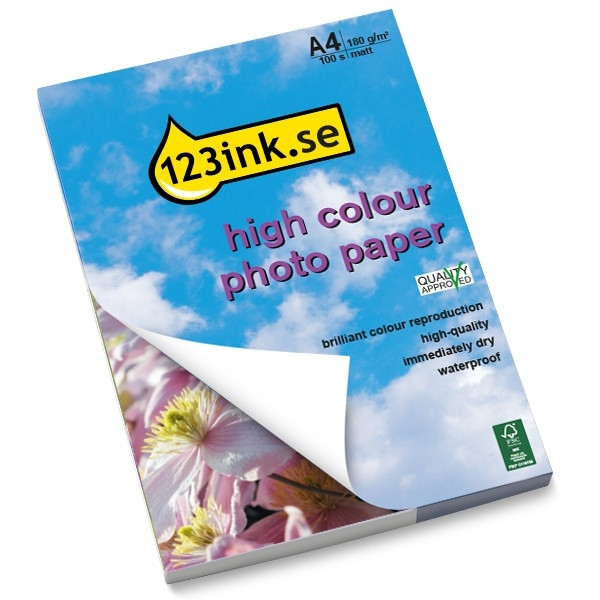 A4 180g | 123ink fotopapper | High Colour Matte | 100 ark C13S041256C Q6592AC SO41256C 064020 - 1