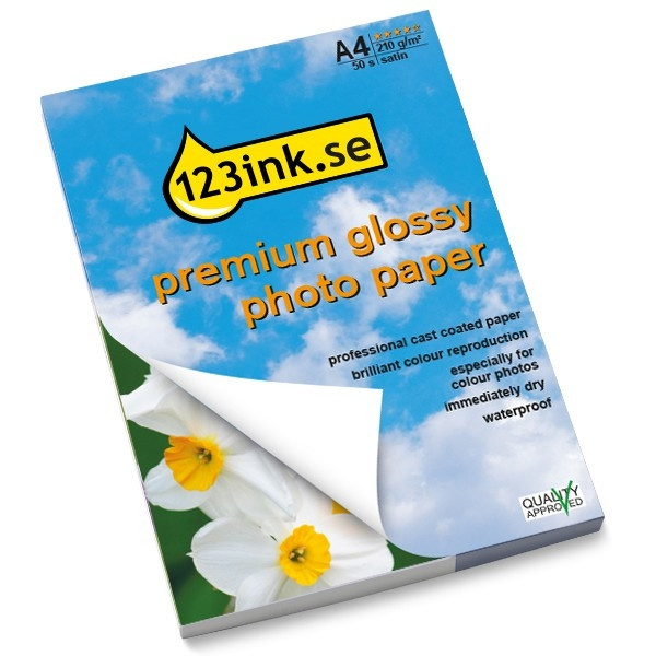 A4 210g 123ink fotopapper | Premium Glossy | 50 ark  064100 - 1