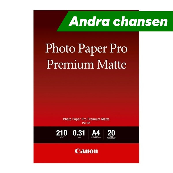 A4 210g Canon PM-101 fotopapper | Premium Matte | 20 ark ⭐ 502119 - 1