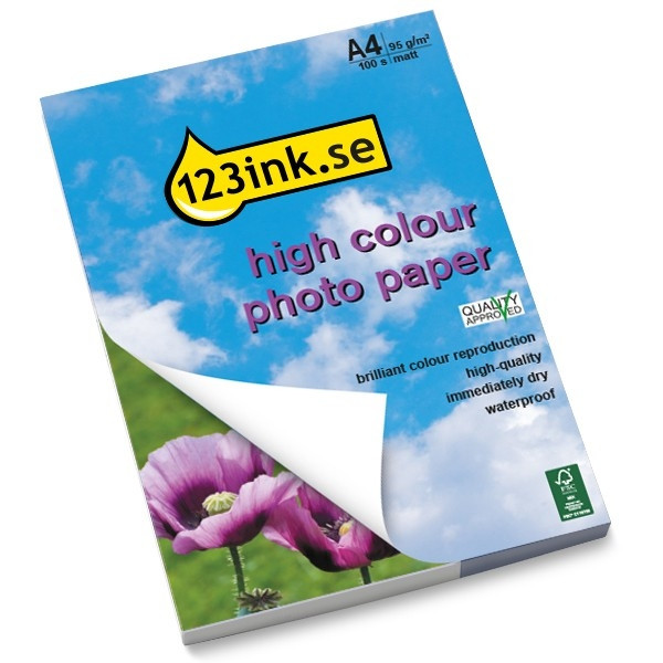 A4 95g | 123ink fotopapper | High Colour Matte | 100 ark C13S041061C 064000 - 1