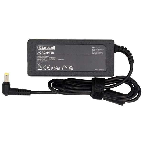 Acer adapter 19V | 3,42A | 65W (varumärket 123ink) ADP-65DB ADP-65JH ADP-65VH AP.06501.001 AP.0650A.001 ADR00221 - 2