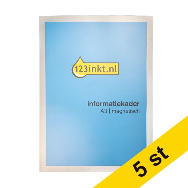 Affischram A3 | 123ink | magnetisk | silver | 5st 486823C 301734 - 1