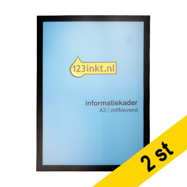 Affischram A3 | 123ink | självhäftande | svart | 2st 487301C 301739 - 1